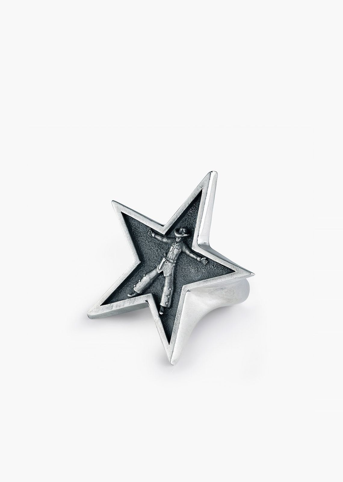 Silver Cowboy Oversized Western Star Ring