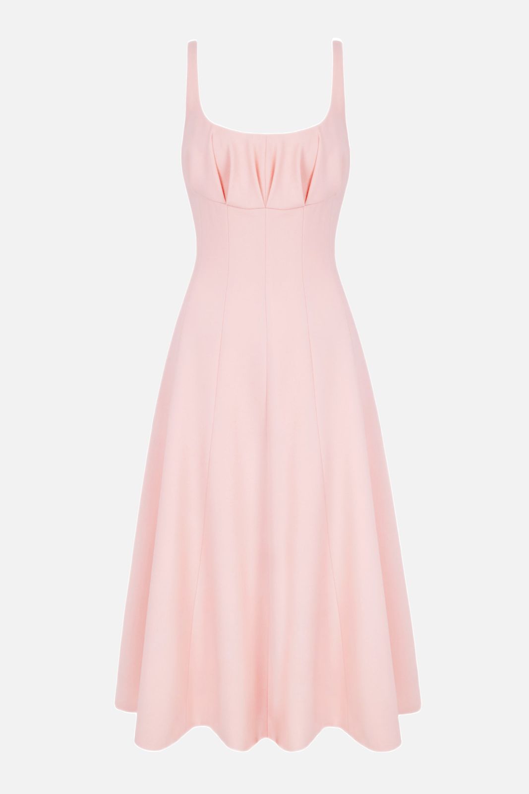 Collins Dress in Light Pink Single Wool Crepe