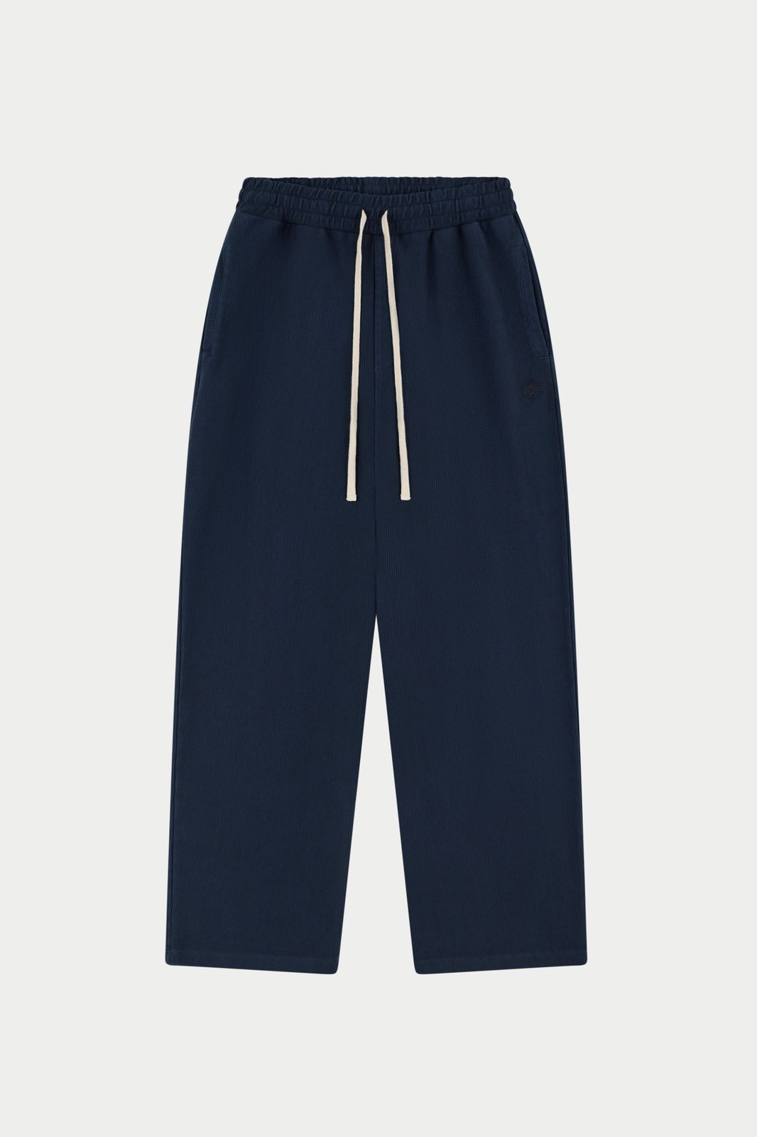 HEAVYWEIGHT WASHED RIBBED JERSEY JOGGERS - NAVY