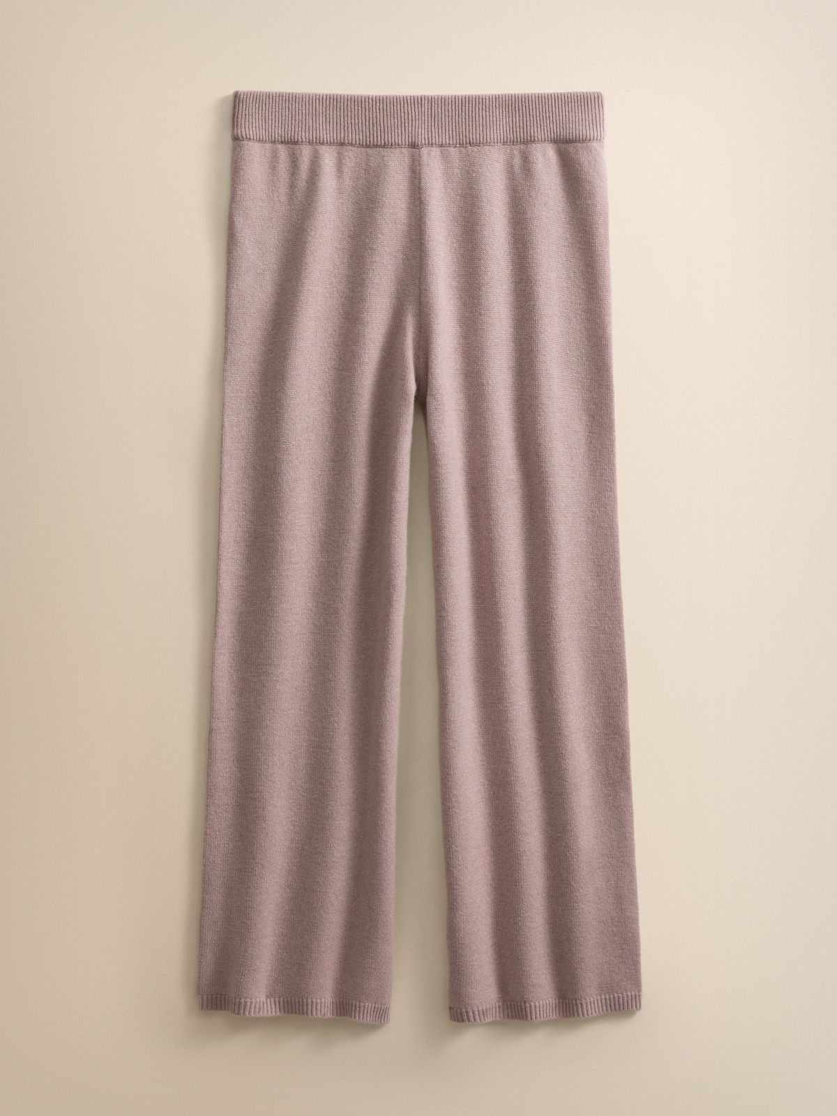 Daphne Cashmere Wide Leg Trousers Dusty Pink