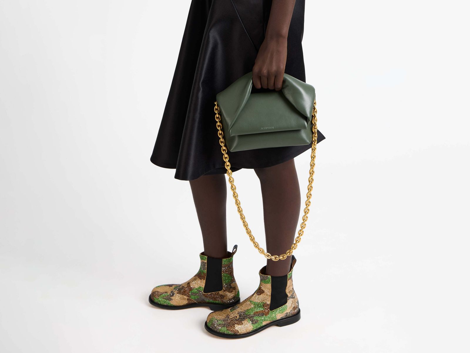 MEDIUM TWISTER BAG IN KHAKI LEATHER