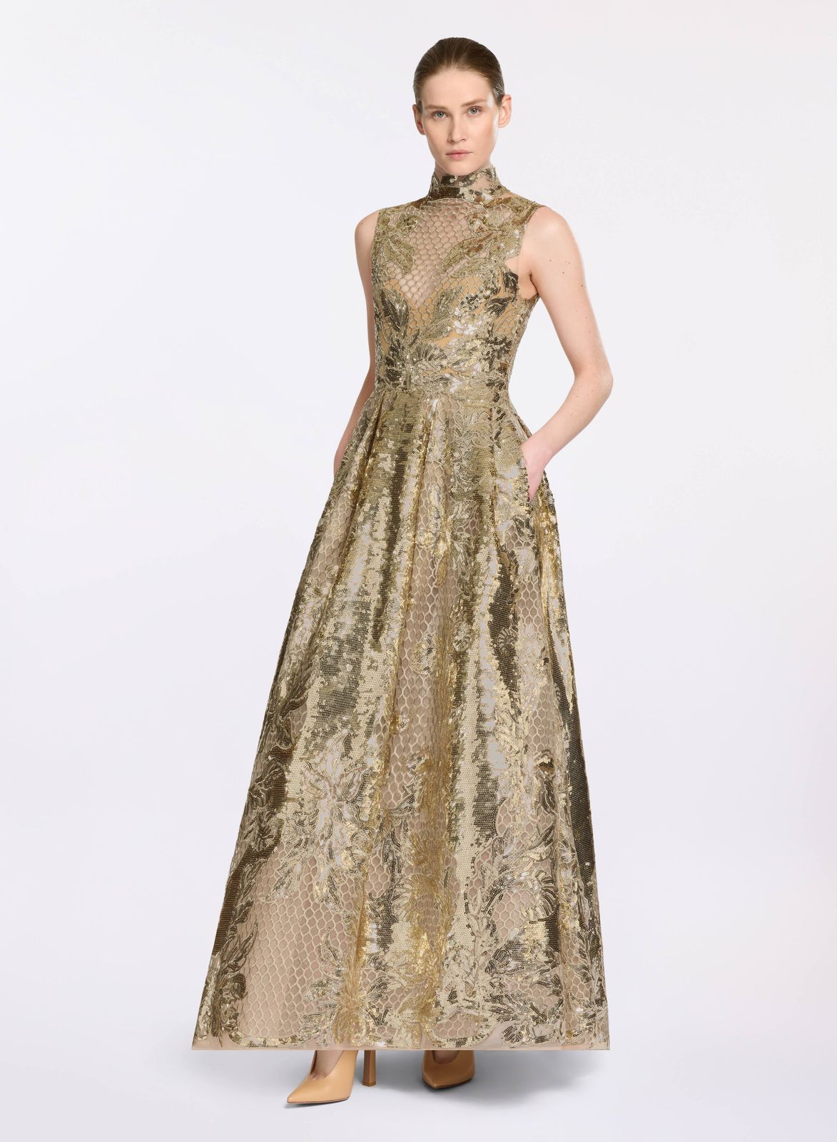 Sequin Embellished Tulle Dress