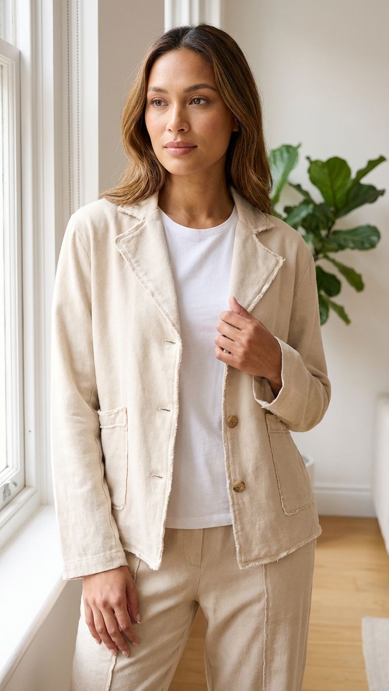 Jerry French Terry Double Breasted Jacket