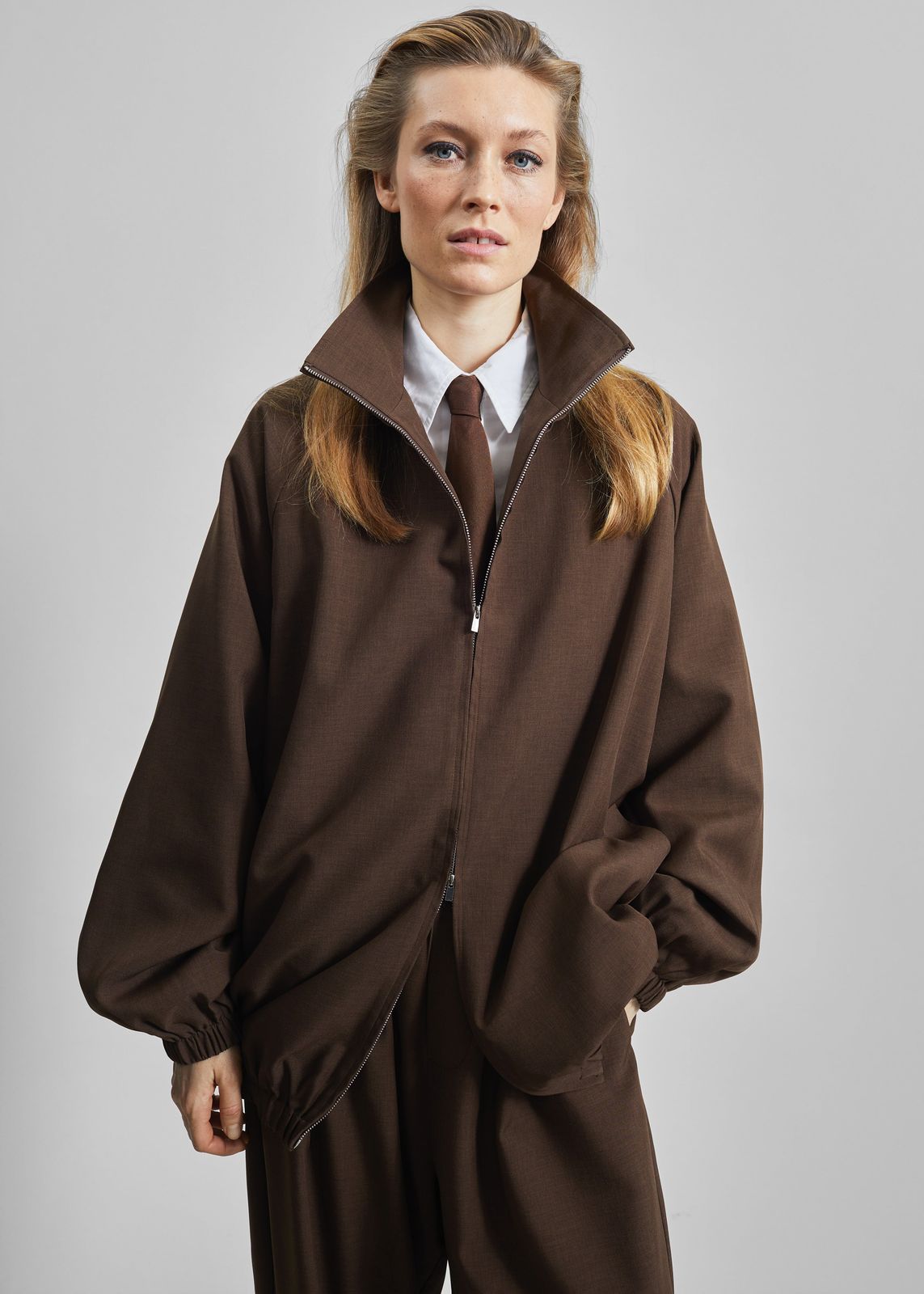 Baxter Track Jacket - Dark Brown