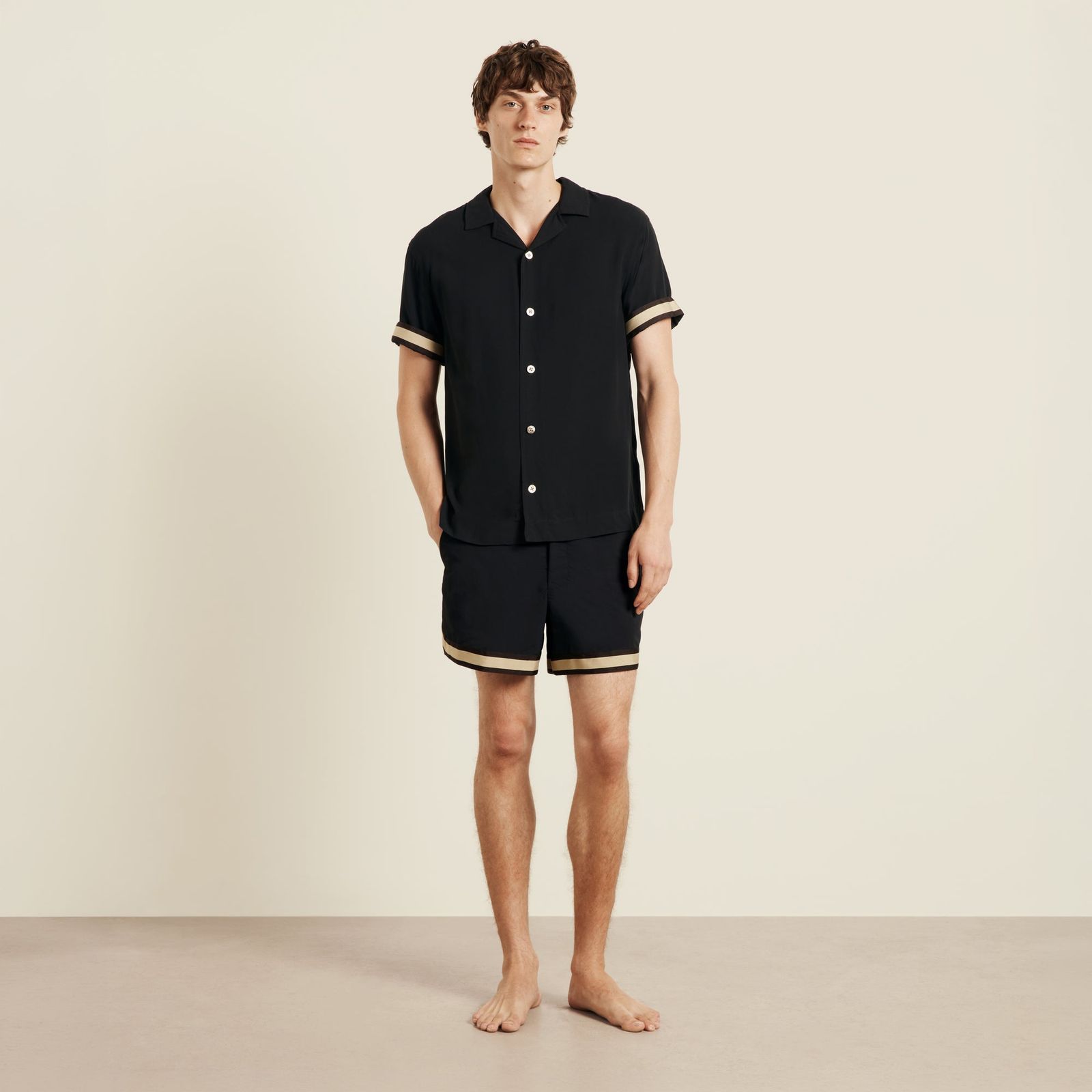 Valbonne Ecoveroâ„¢ Signature Shirt - Black