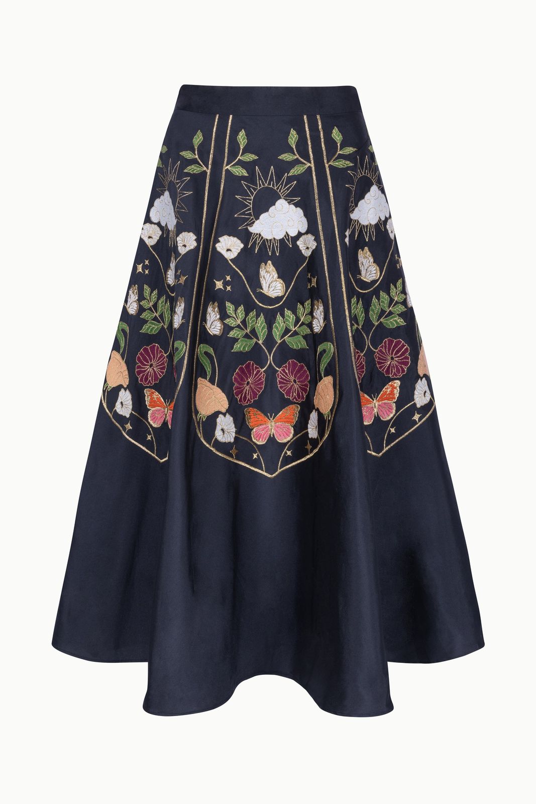 Freya Embroidered Midi Skirt