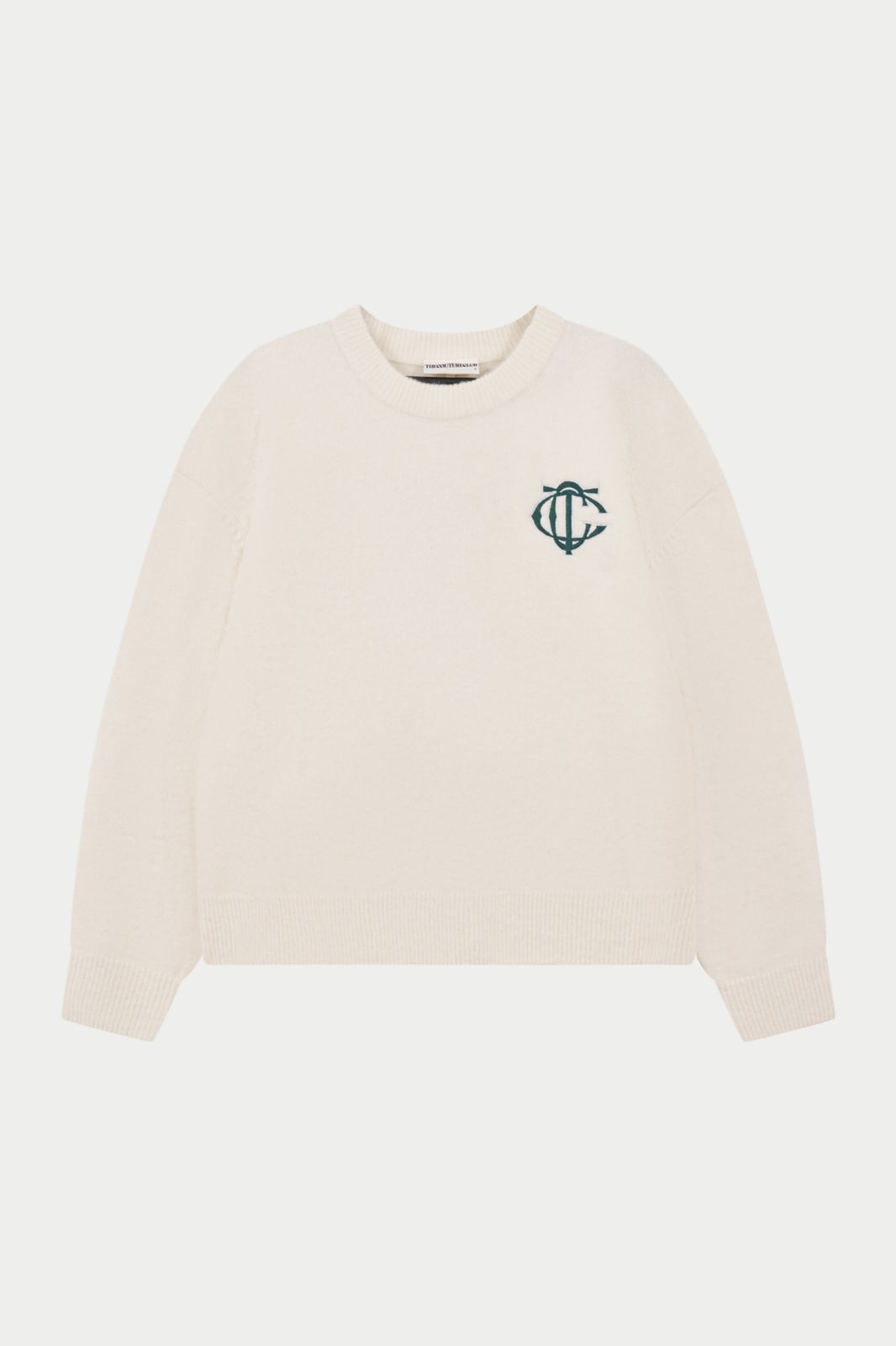 MONOGRAM KNITTED CREW - OFF WHITE