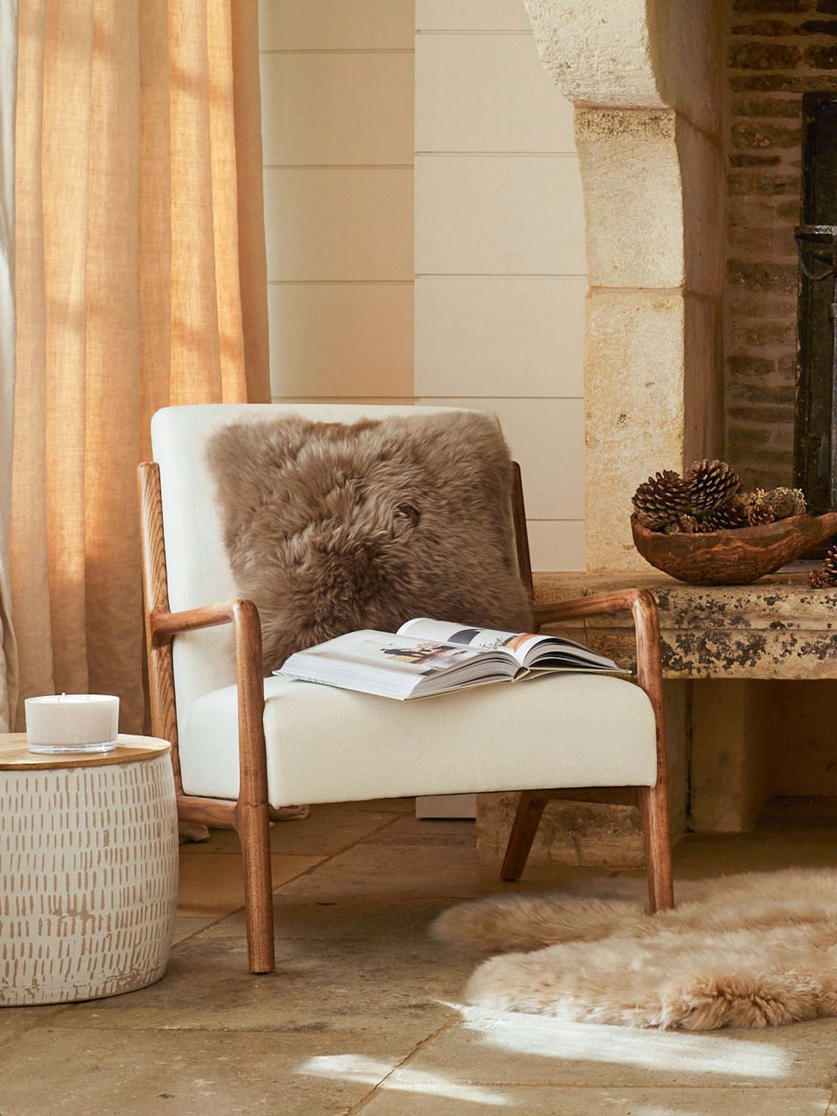 Sheepskin Cushion - Taupe