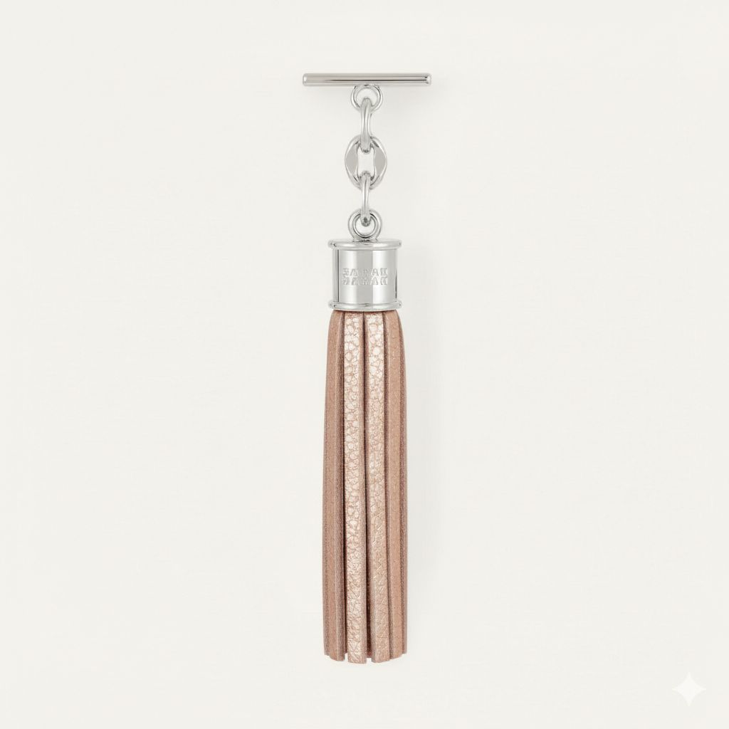Capsule Tassel Classic | Metallic Rose Gold with Silver hardware