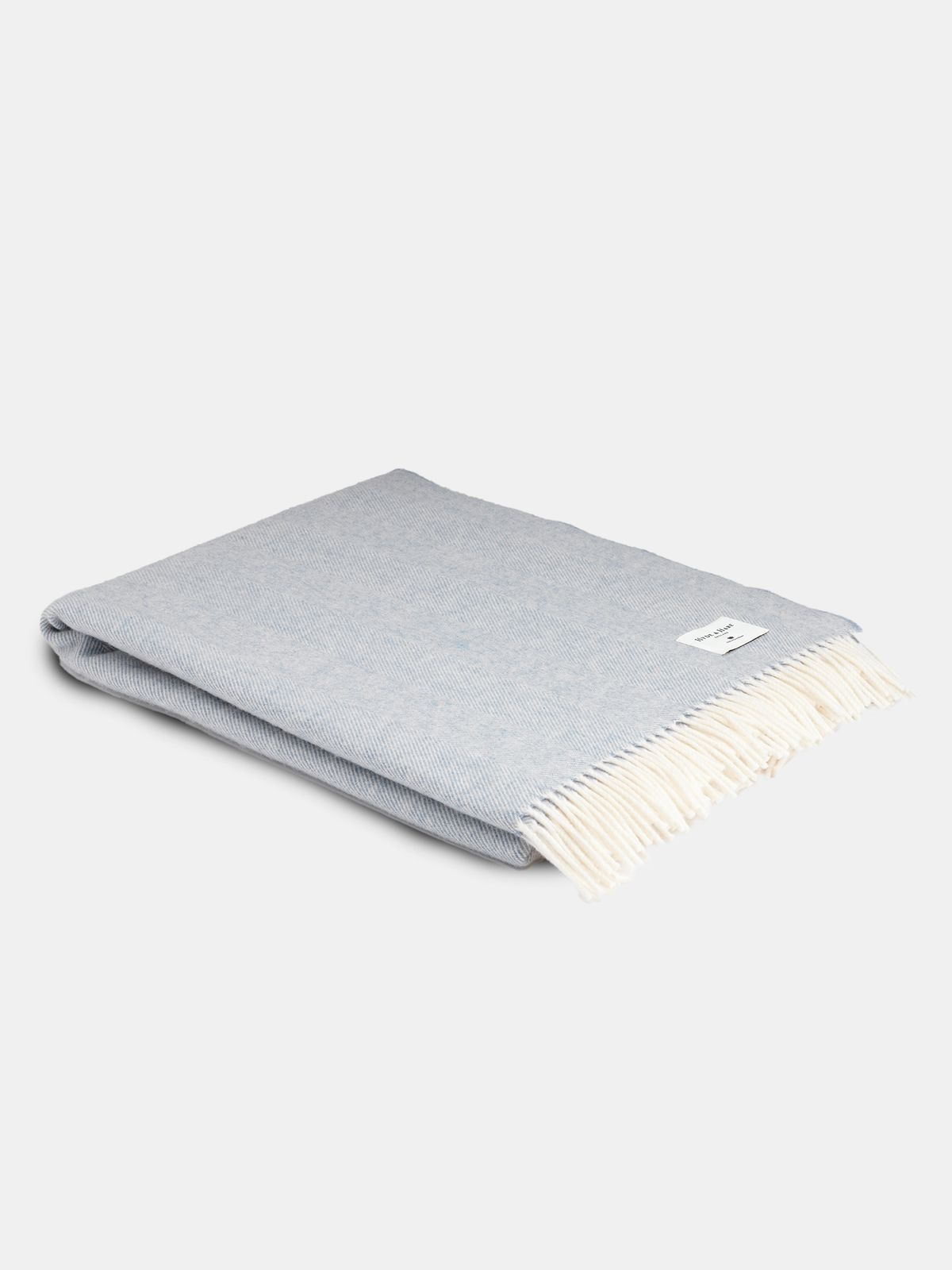 The Kilbarn Lambswool Throw - Smoke Herringbone