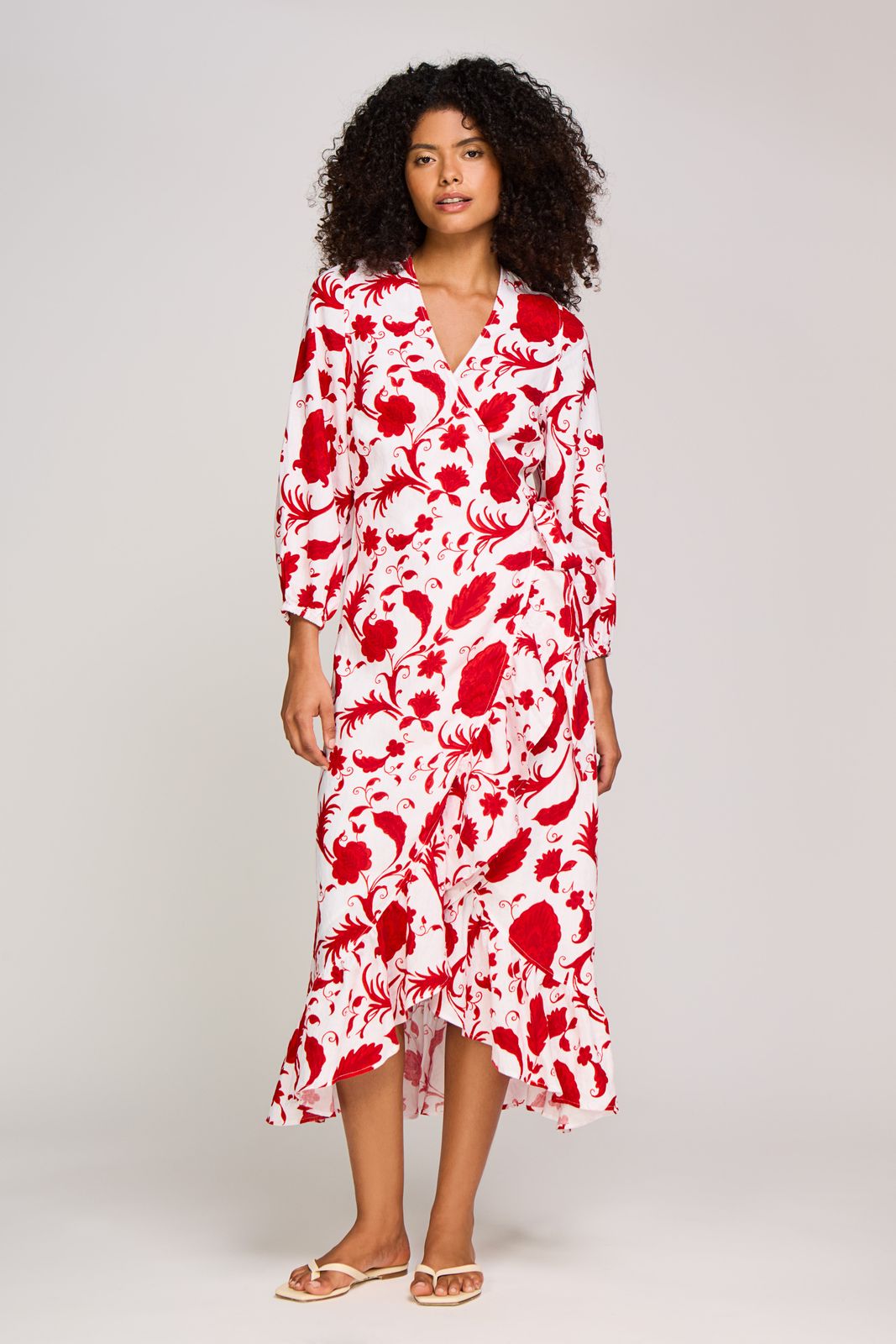 Evia Midi Wrap Dress