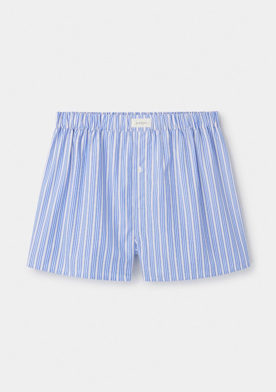 Blue Triple Stripe Cotton Boxer Shorts