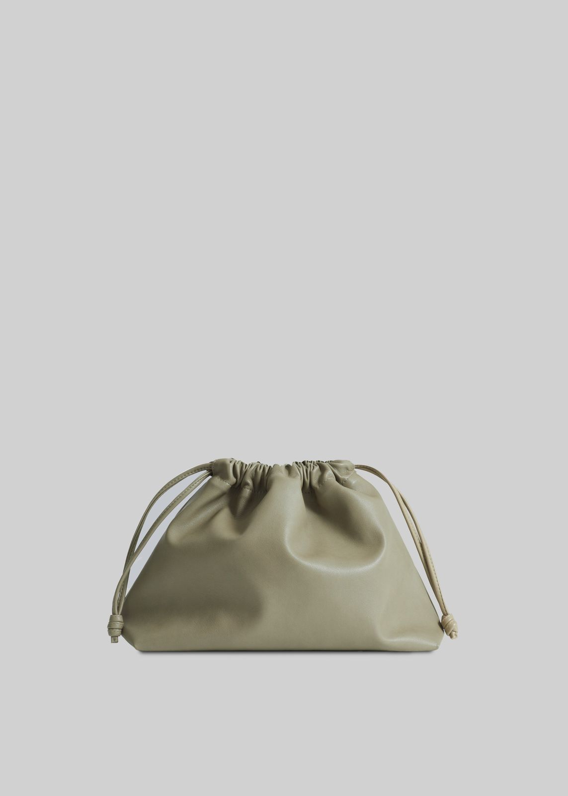 Morgan Faux Leather Small Pouch - Sage