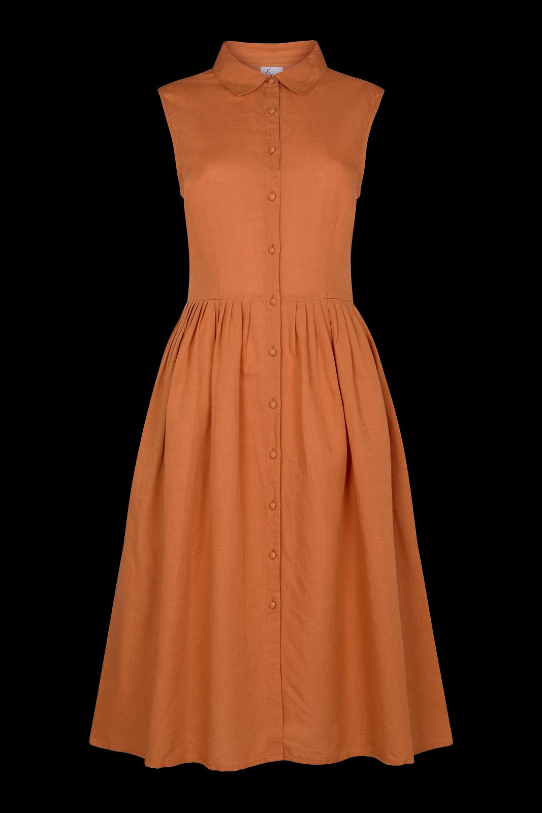 The Kōr Shirt Dress Terracotta in Linen & Cotton