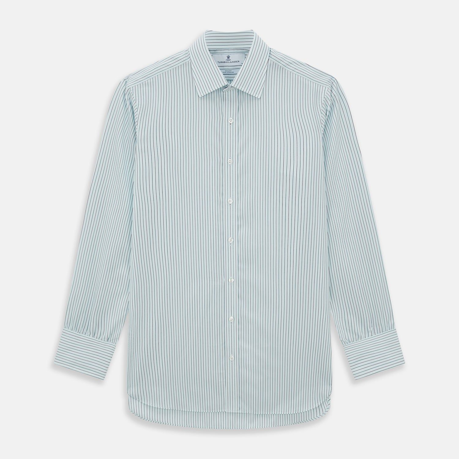 Green and Burgundy Pinstripe Mayfair Shirt