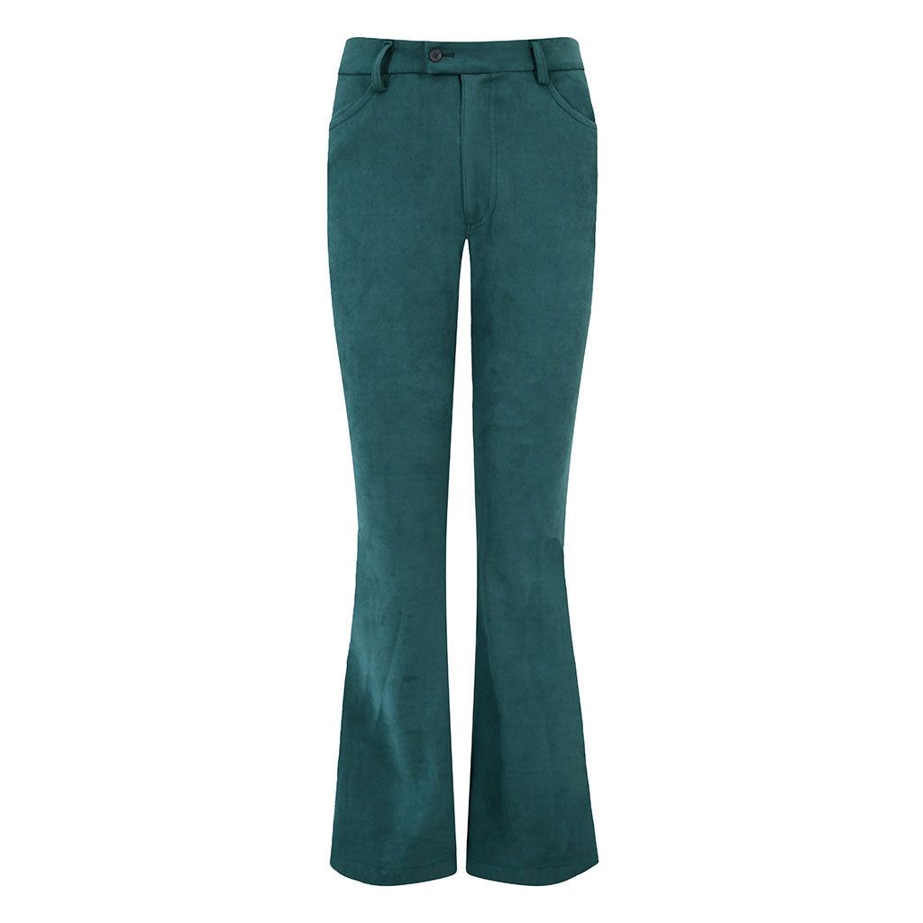 Jade Faux Suede Flare Trousers