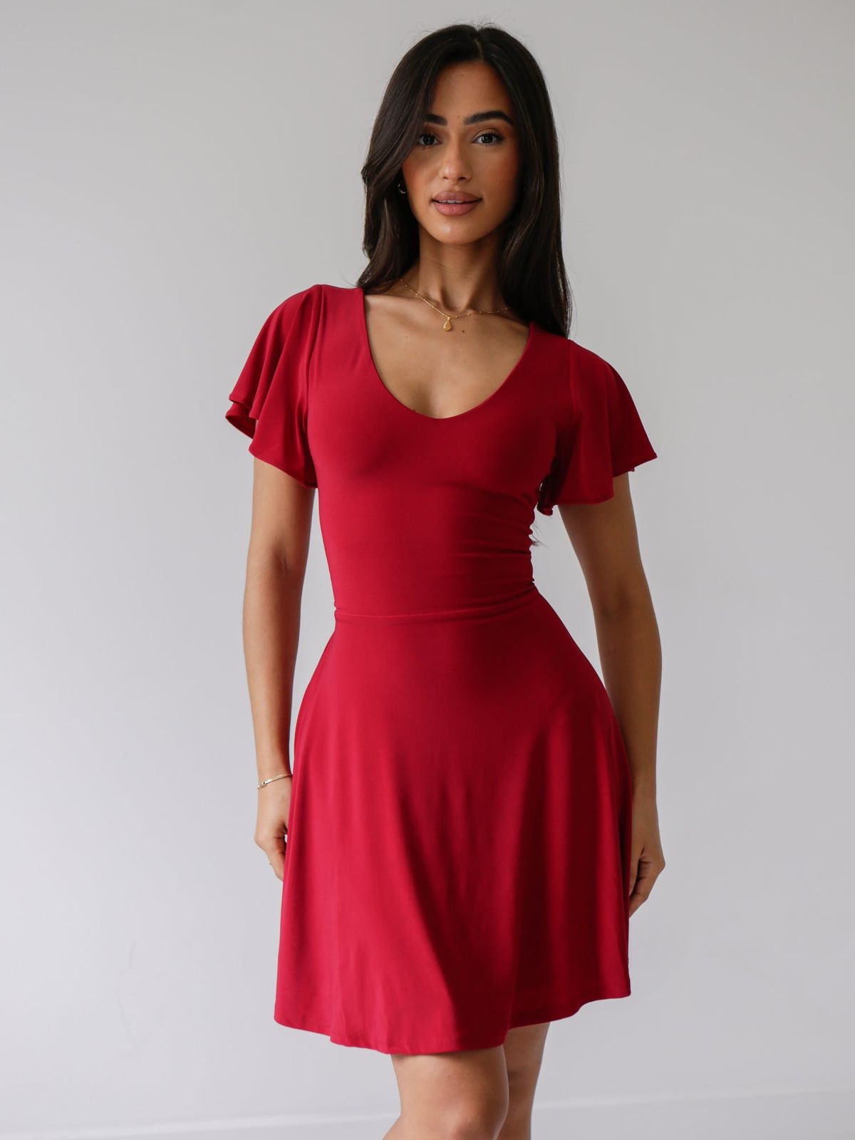 Ava Reversible Neckline Mini Dress