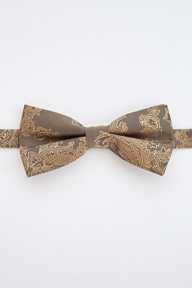 Junior Bronze Paisley Bow Tie