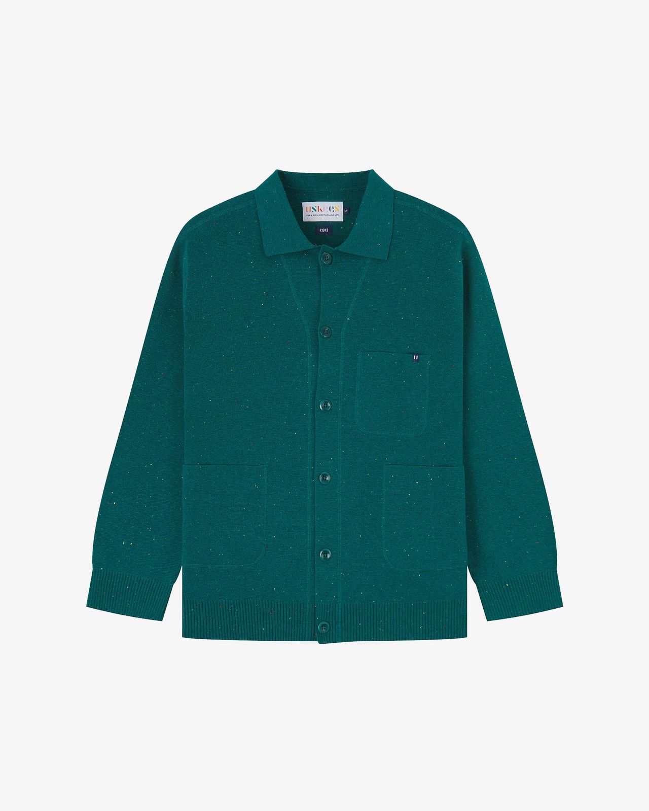 3043 Collared cardigan - foam green