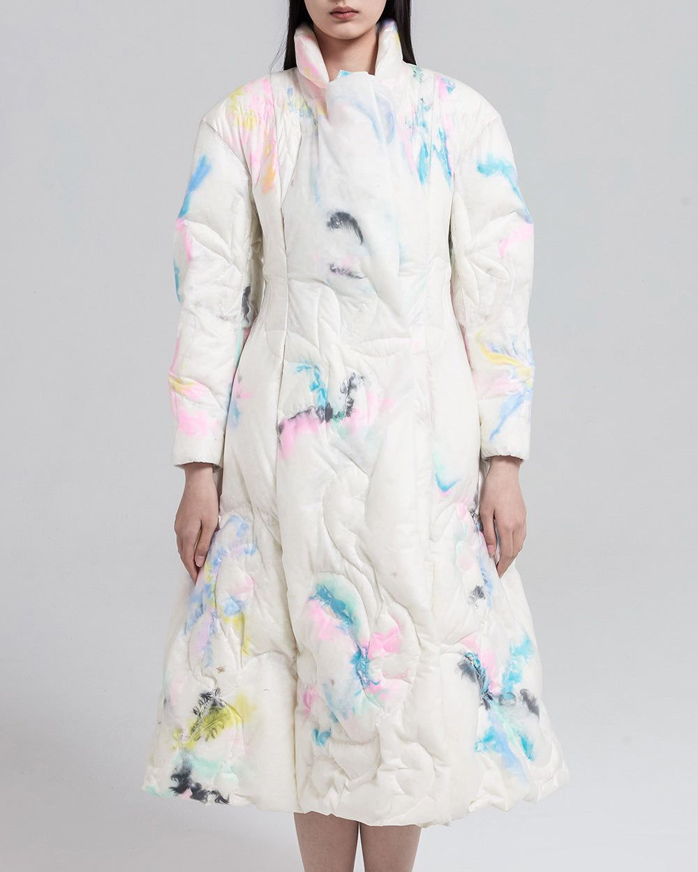 Feather Quilted Puffer Coat