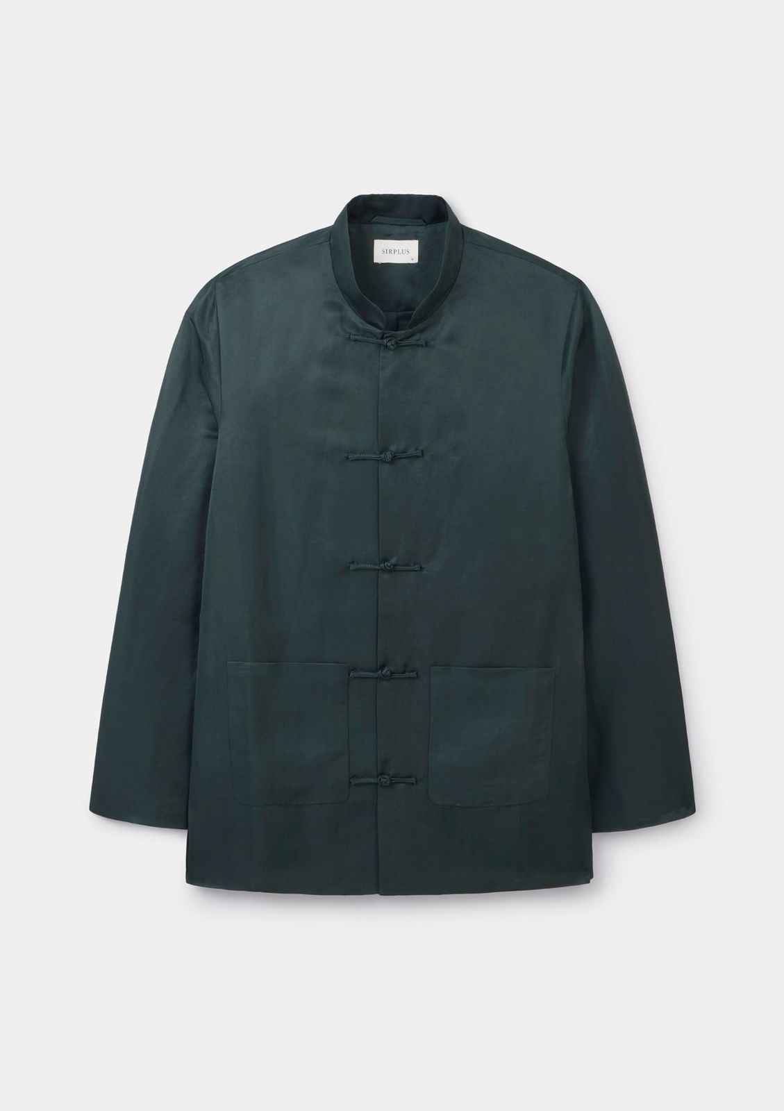 Ivy Green Silk Linen Mandarin Jacket