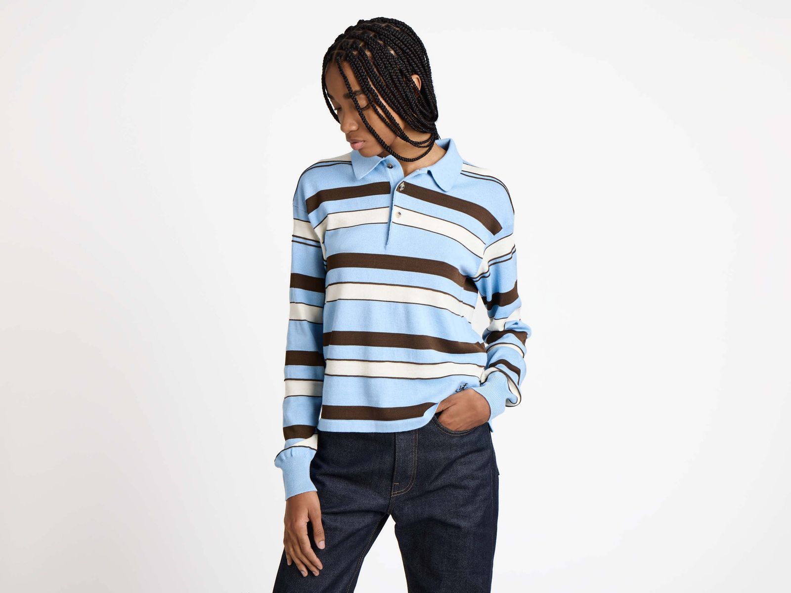 CL_KNITTED RUGBY POLO - BISCUIT_KW1450YN0457