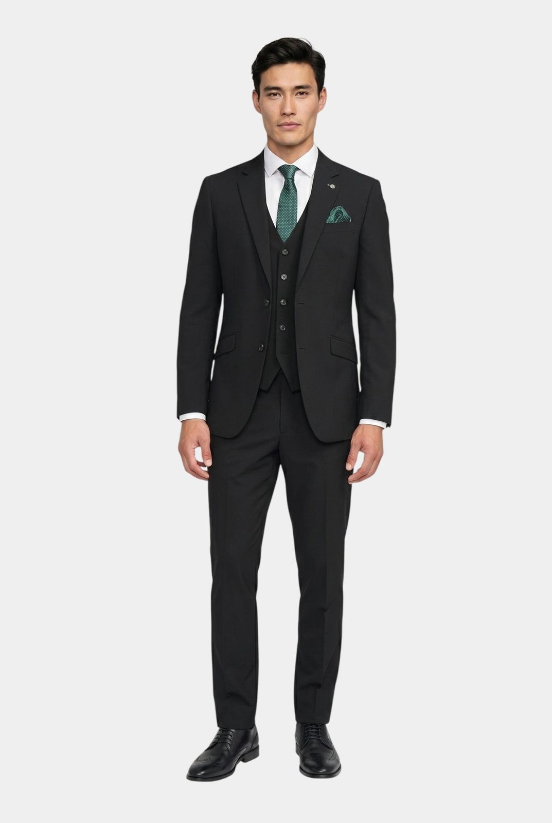 Malibu Black Three Piece Suit