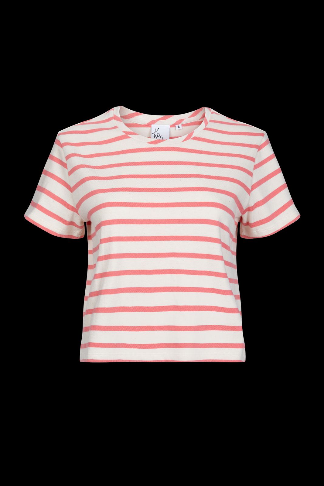 The Box Pink Striped T-shirt made from Deadstock Fabrics