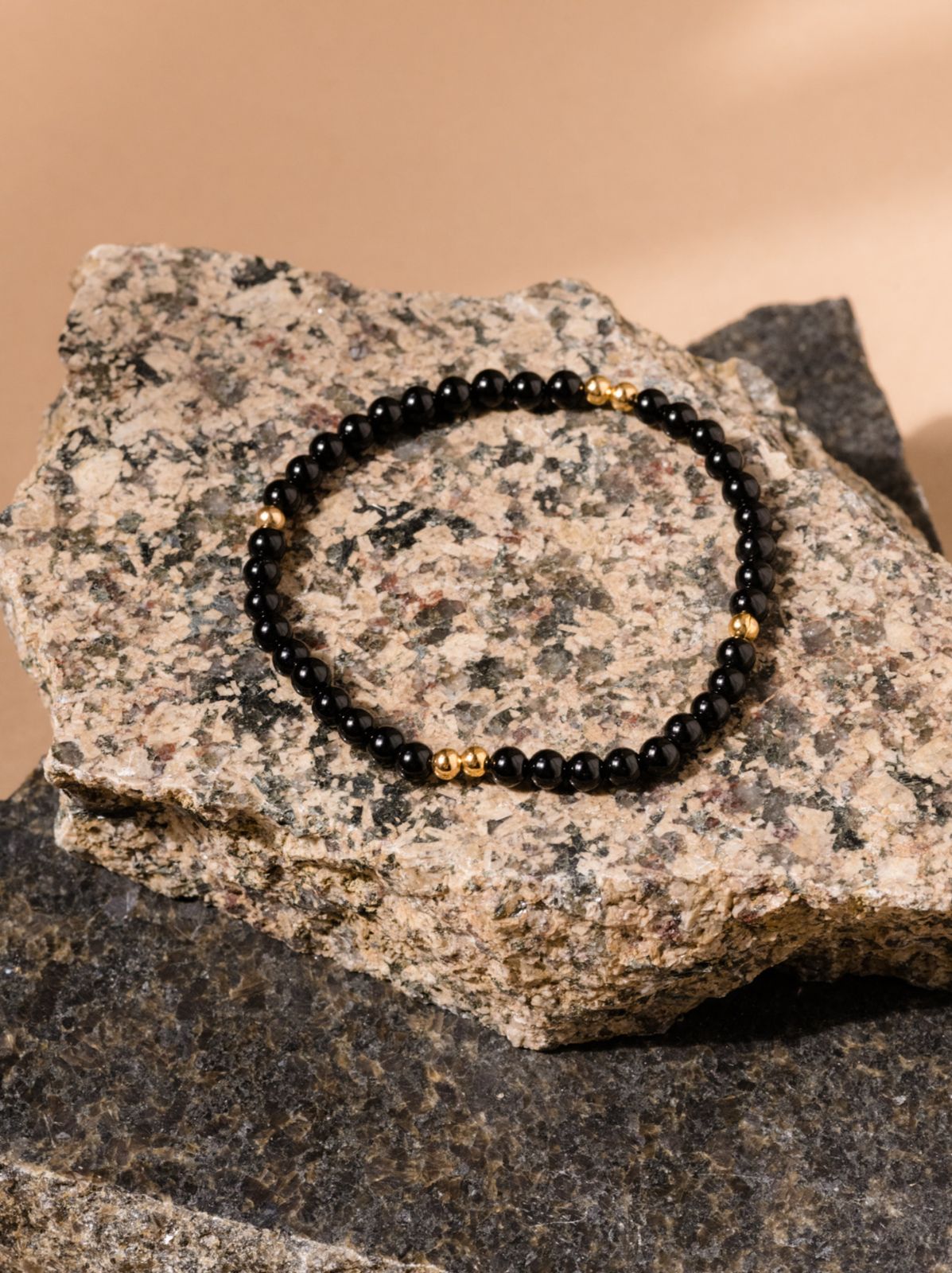 Onyx Beaded Stacker Bracelet
