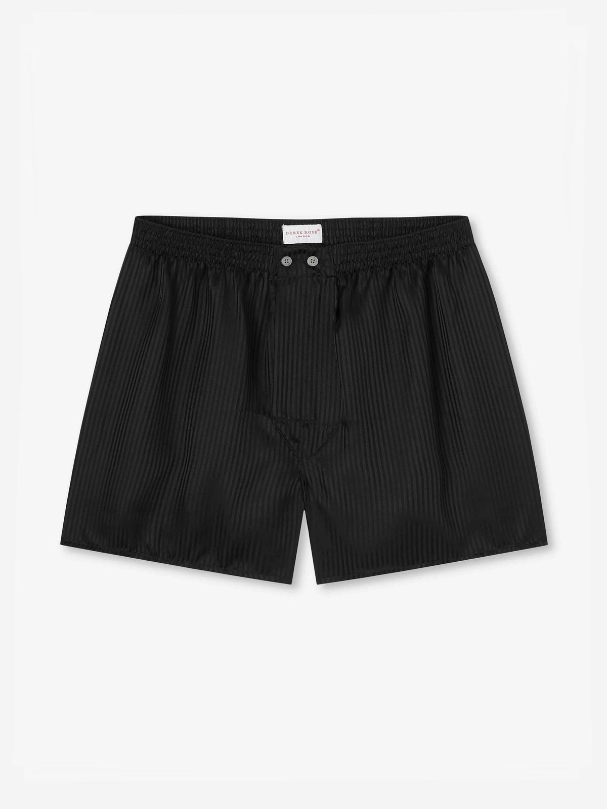 Woburn Silk Classic Fit Boxers Black Stripe