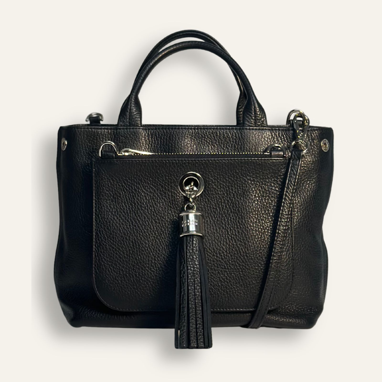 Preloved Mini D Tote | Black with Silver hardware