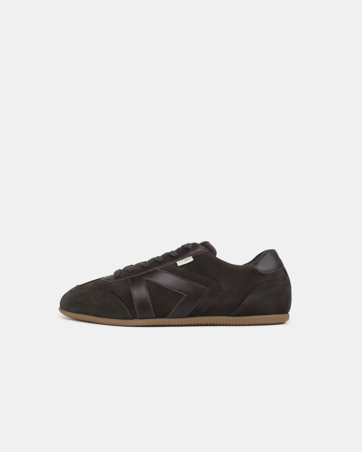 Iris Low Top Trainers - Chocolate Brown Suede & Leather