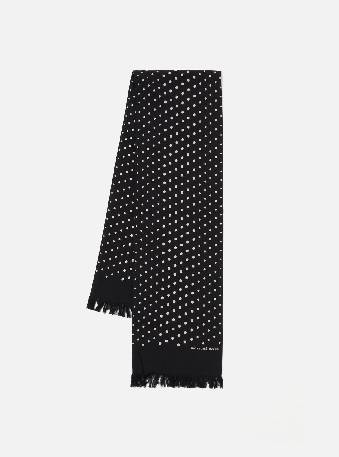 Black Dot Print Short Scarf
