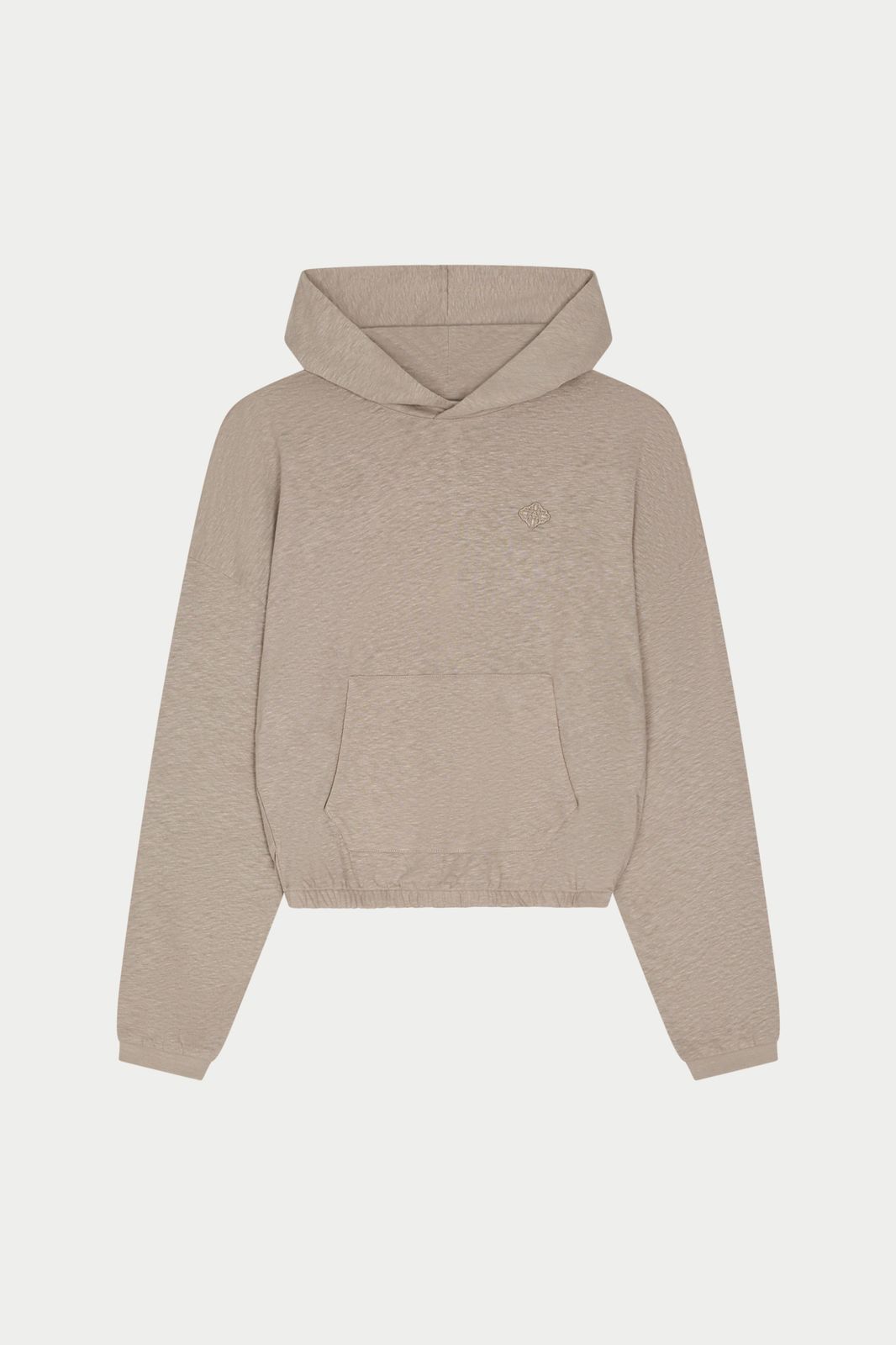 MARL SLUB HOODIE - MUSHROOM