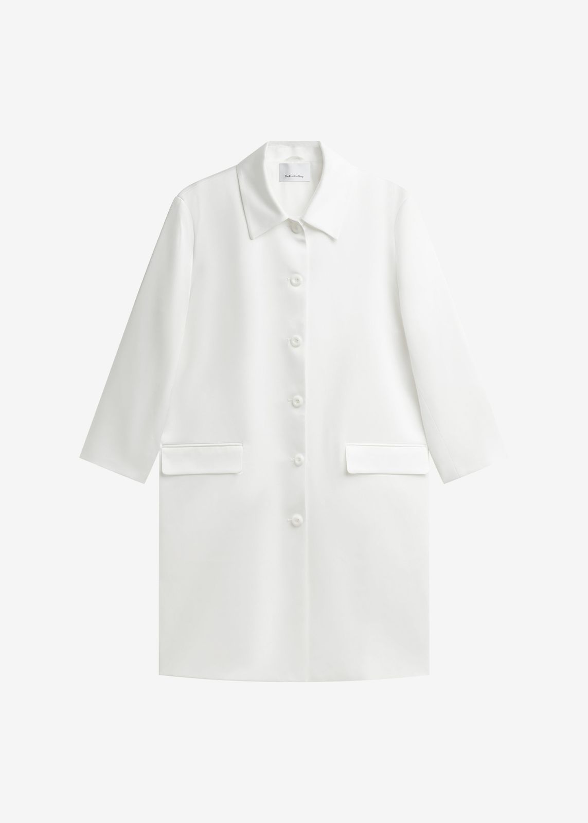 Vavin Satin Long Jacket - White