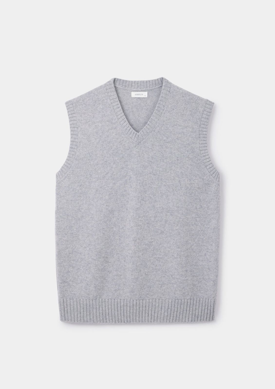 Grey Mist Fine Lambswool Vest