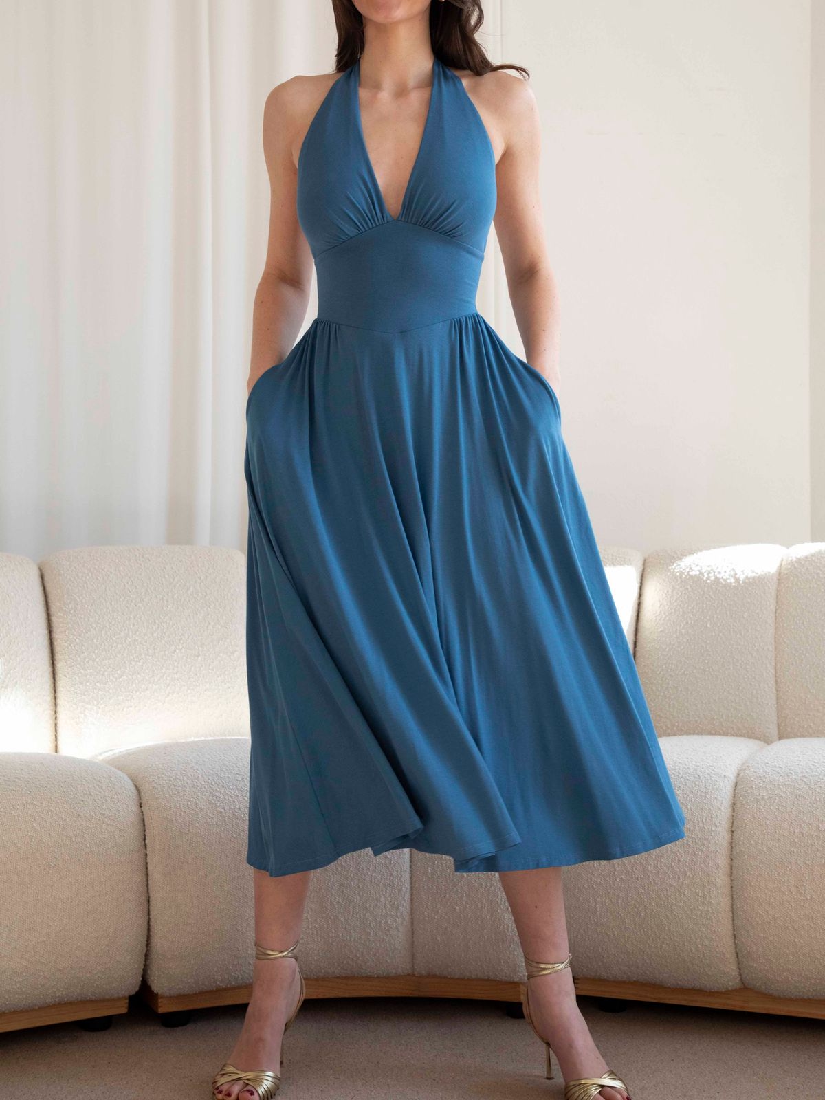 Hayes Halter Midi Dress