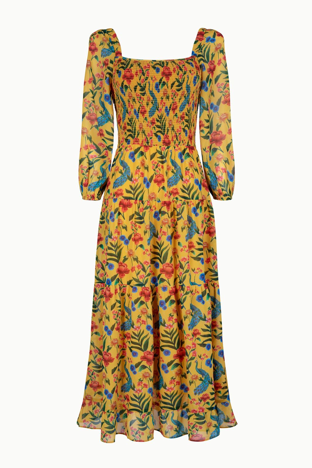 Lianna Shirred Maxi Dress