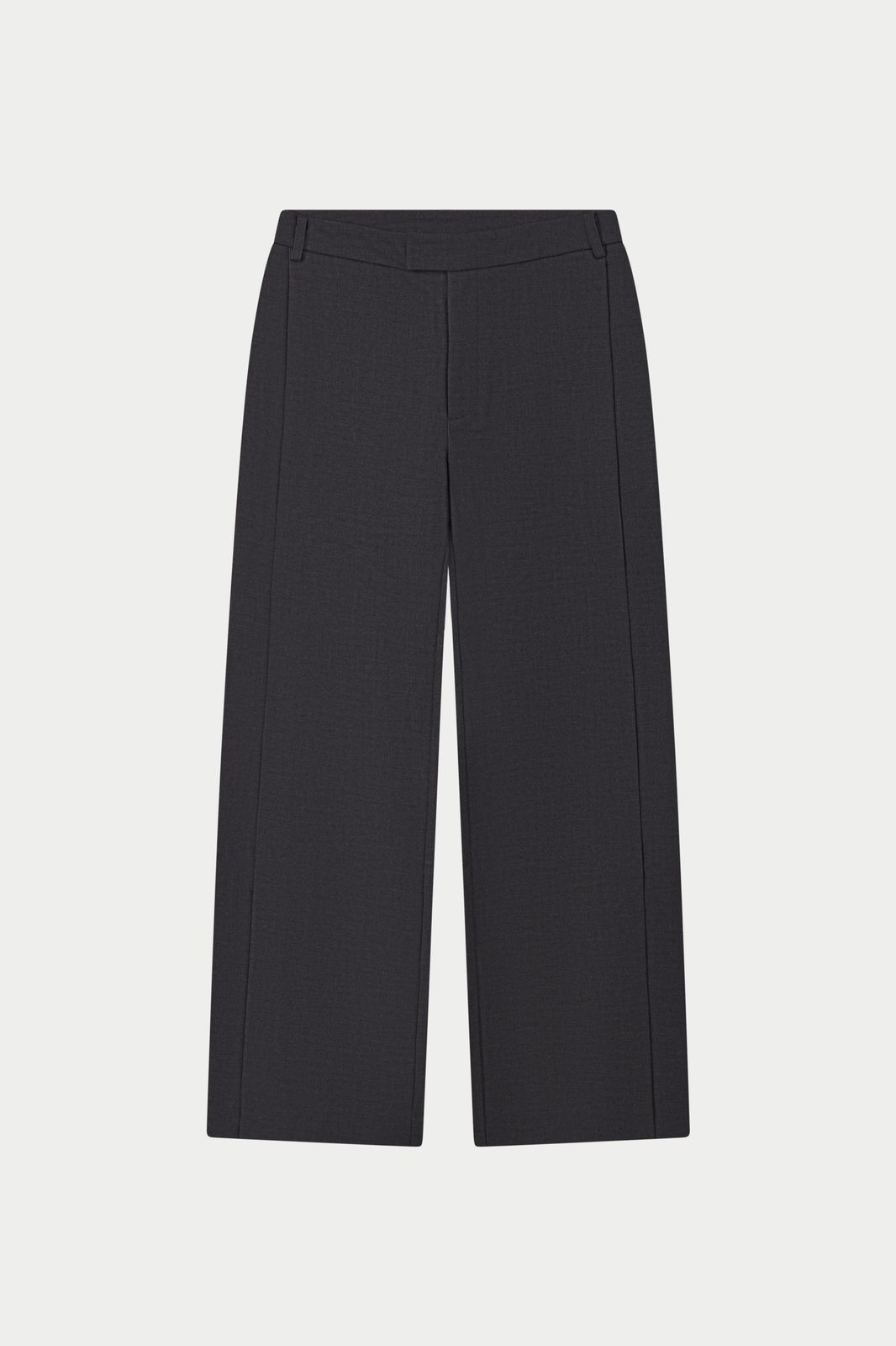 SIDE PLEAT WIDE LEG TAILORED TROUSERS - GREY