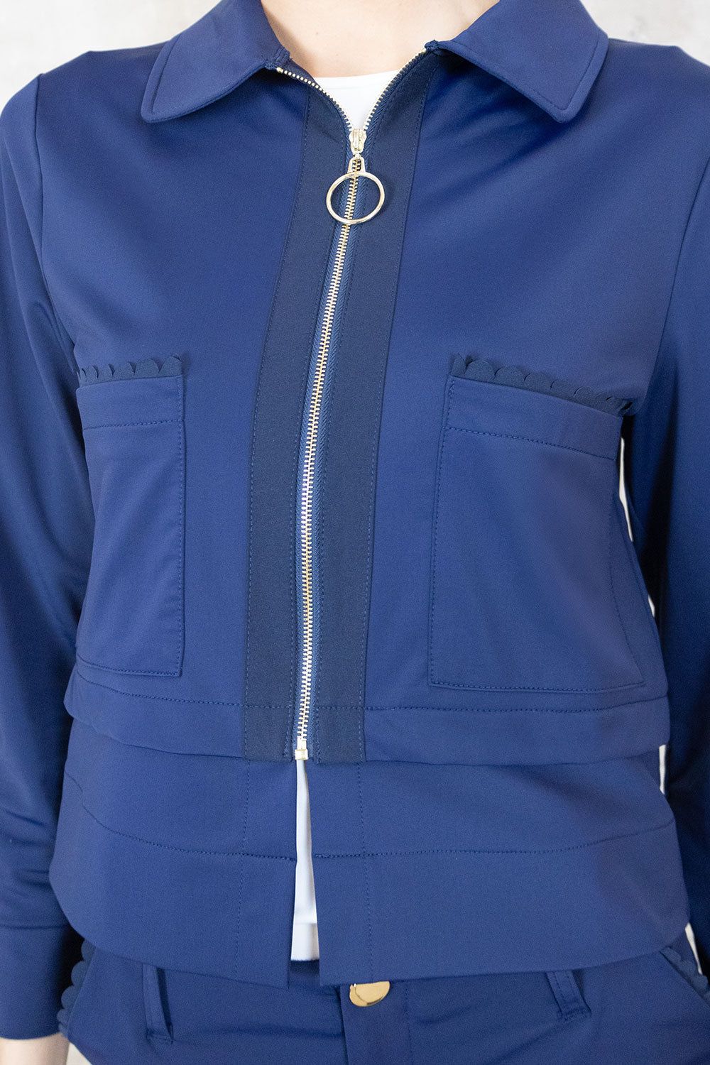 Aurora Scalloped Trim Jacket