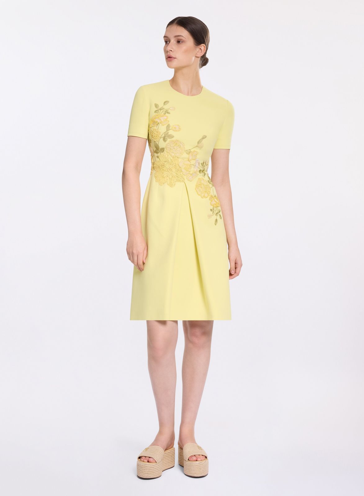 Embellished Cady Midi Dress