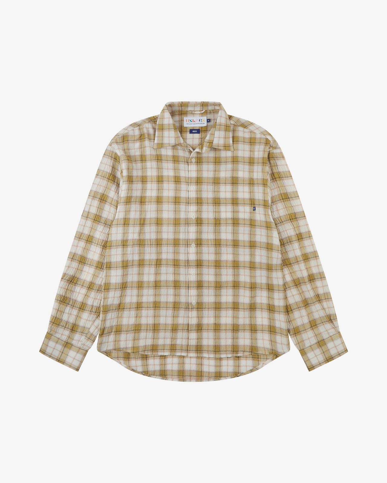 6011 Timber leah shirt - sand pebble plaid