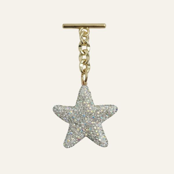 Sparkle Star Tassel | Silver with Gold hardware