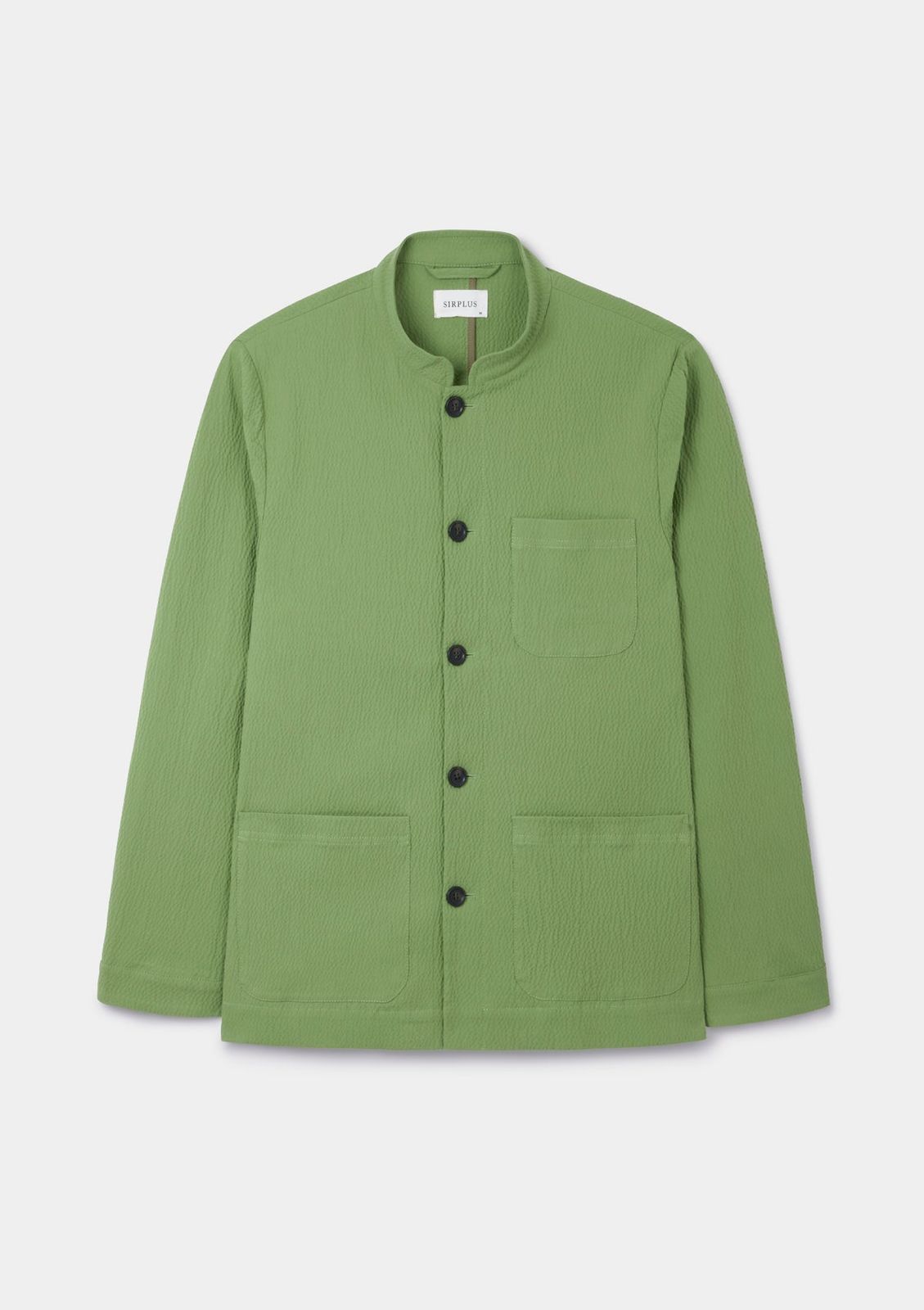 Apple Seersucker Casual Nehru Jacket