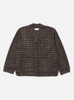 Brown Jacquard Knit Advance Cardigan