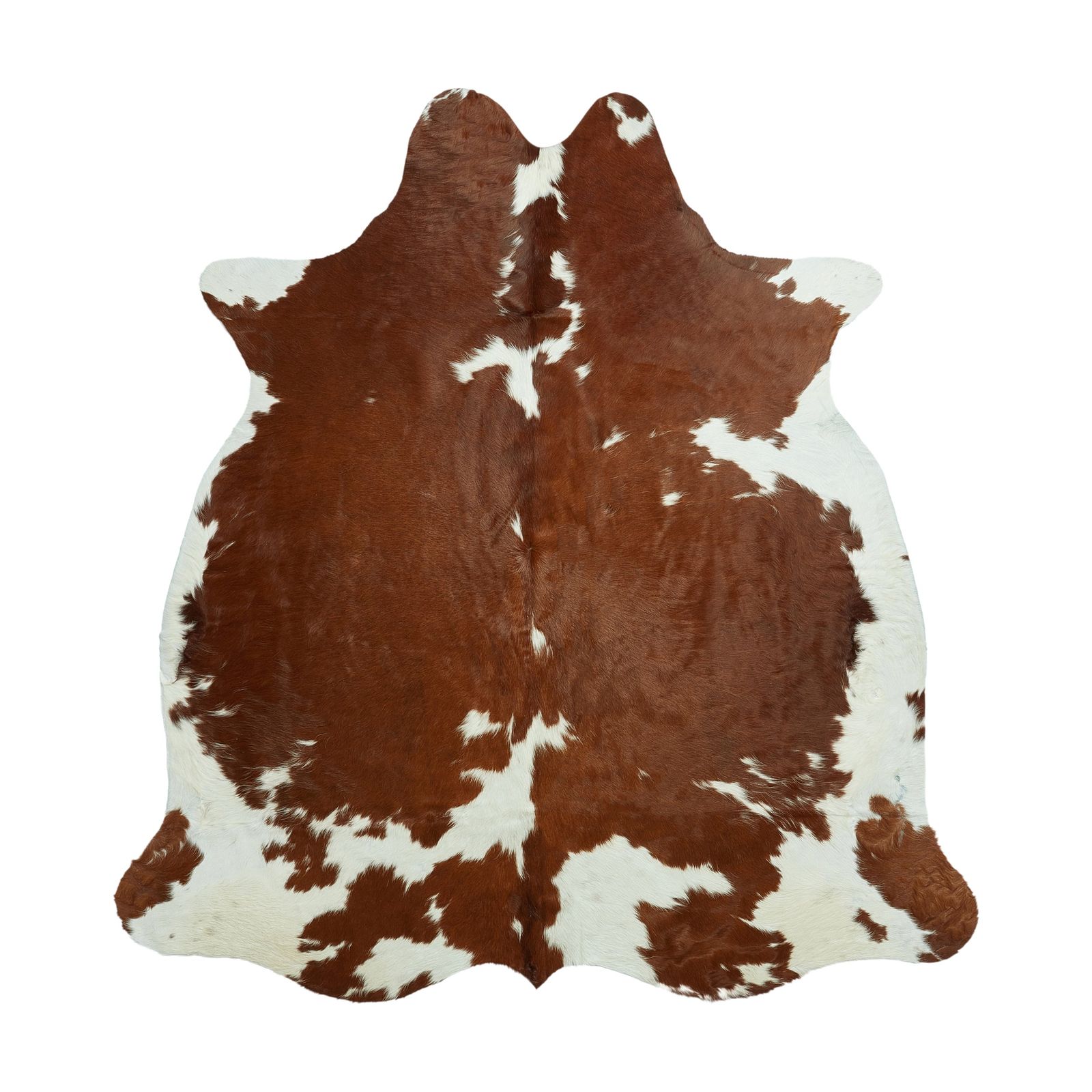 Cowhide Rug - Brown & White (200cm x 180cm)