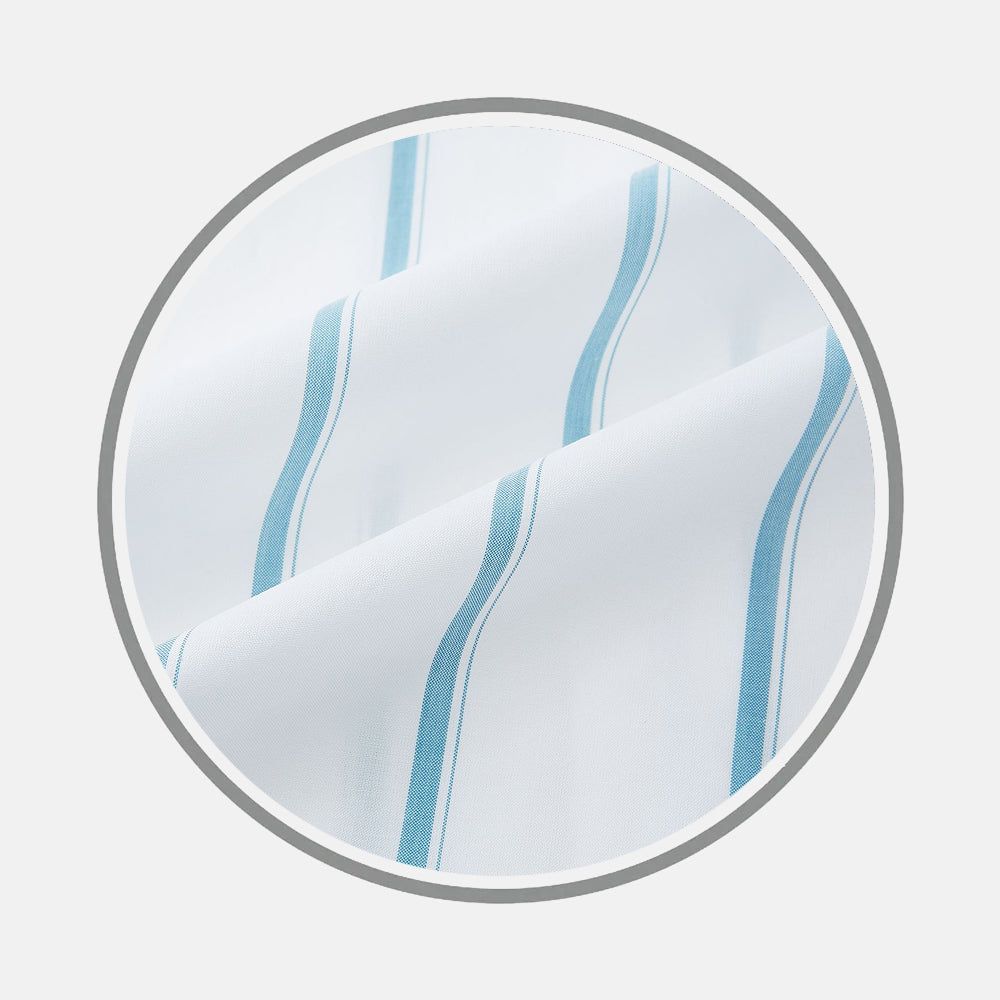 Turquoise Track Stripe Fabric