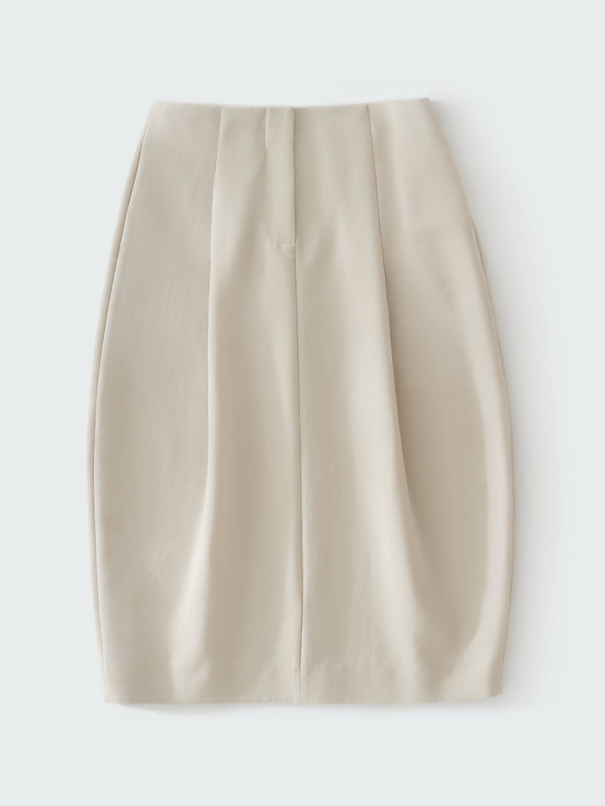 Carson Wool Skirt In Putty