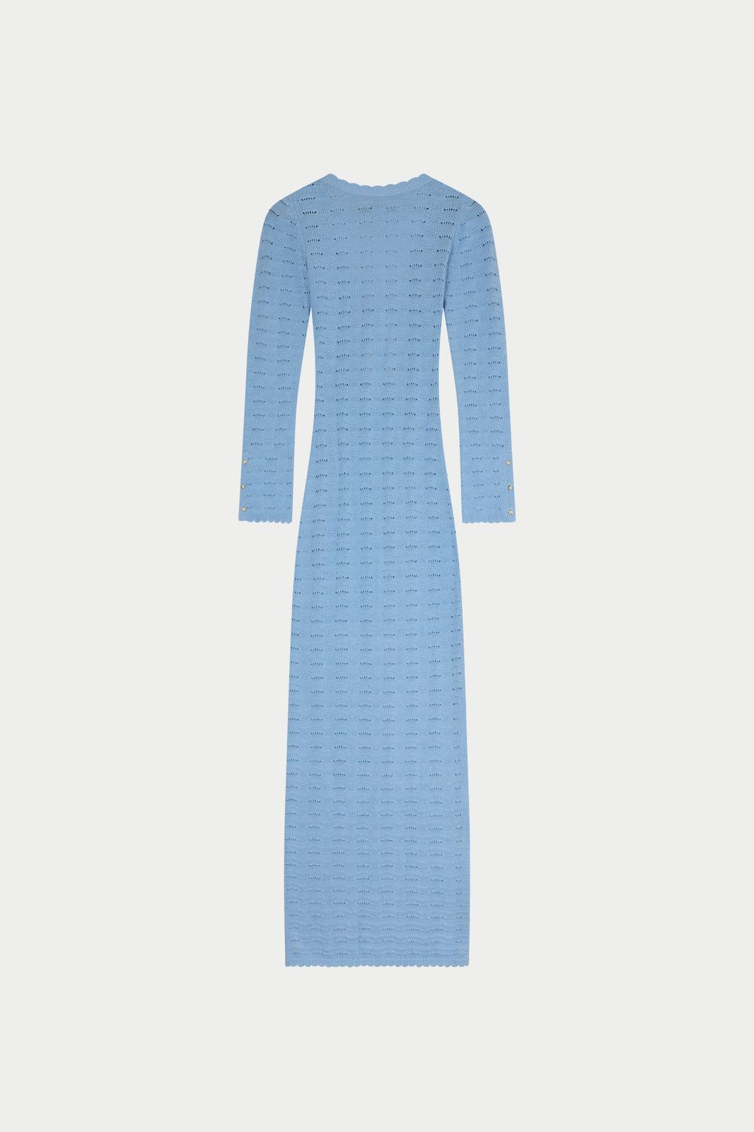 CROCHET KNIT TWO WAY MAXI DRESS - POWDER BLUE