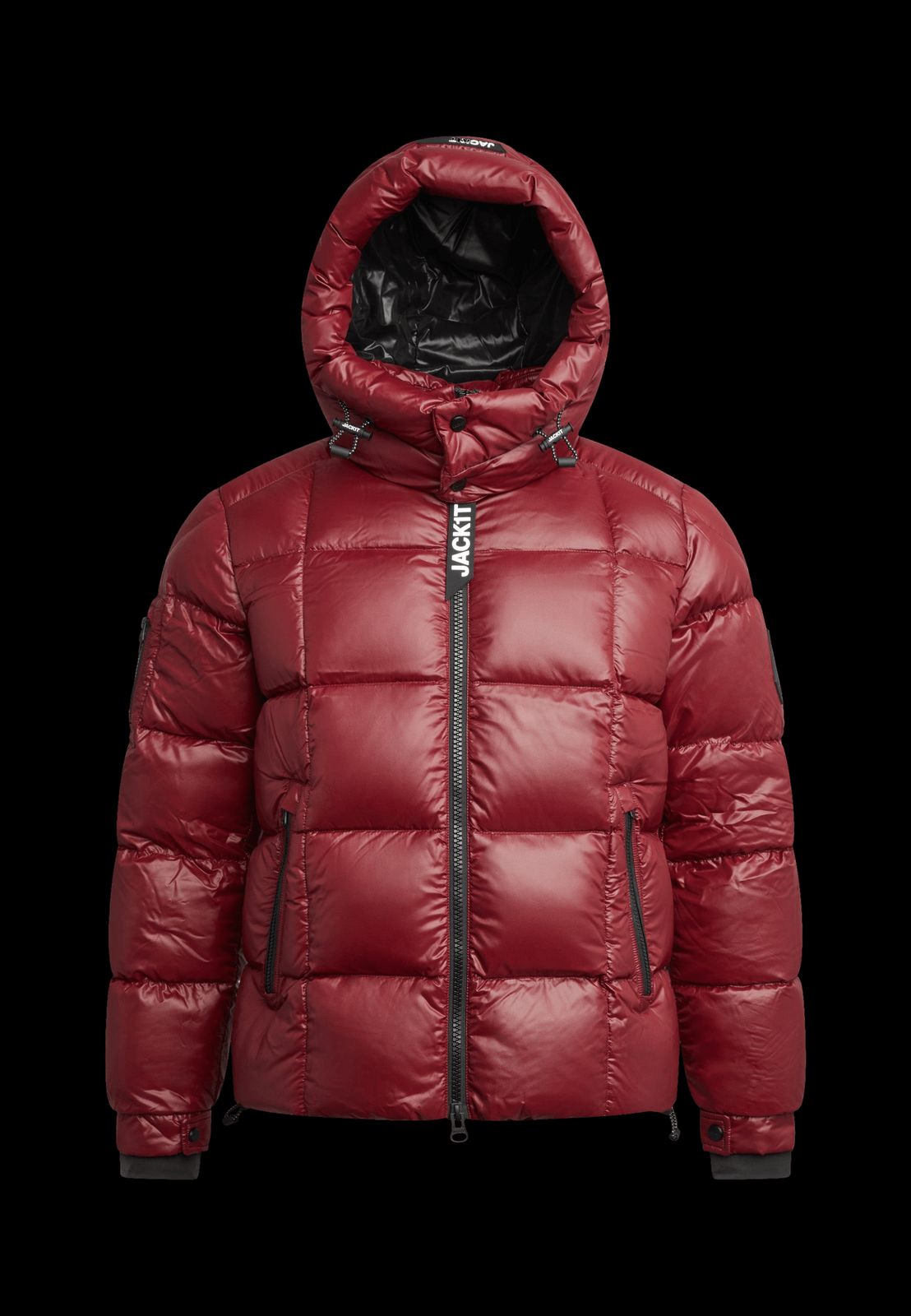 Ez Boxed Puffer Racer Jacket Lux Red